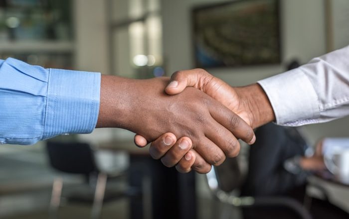 Handshake between business partners